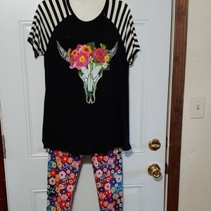 Skull/floral outfit
